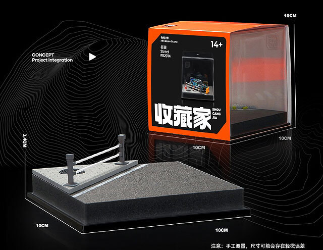 収蔵家 1/64 街角ミニジオラマ003 マンホールの道路脇