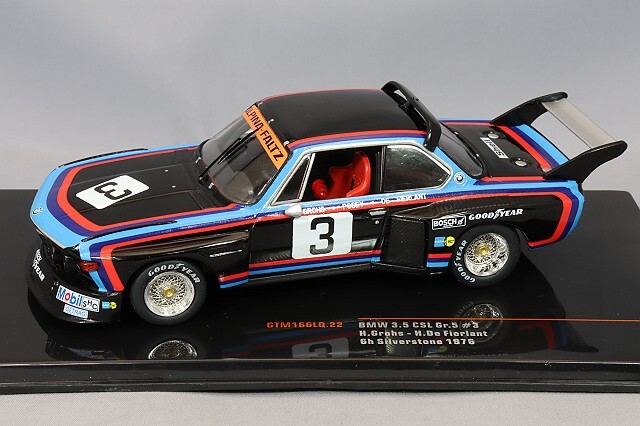 イクソ 1/43 BMW 3.5 CSL Gr.5 1976 シルバーストーン6H 4位 #3 H