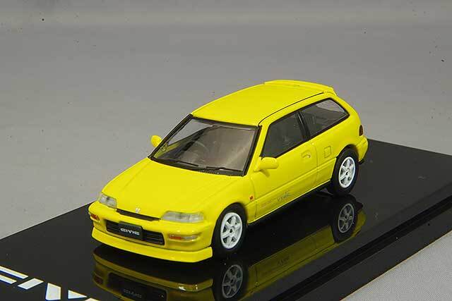 ホビージャパン 1/64 ホンダ シビック (EF9) SiR II カスタム イエロー