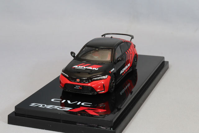 モーターヘリックス 1/64 ホンダ シビック タイプR FL5 アドバン ホビージャパン 1/64 ホンダ シビック タイプ R (FL5) ヨコハマ