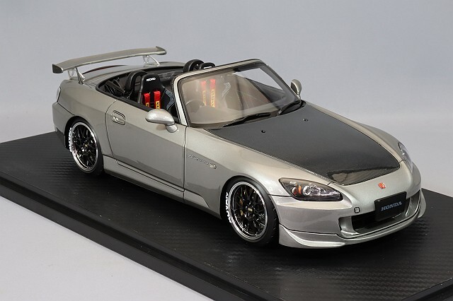 イグニッションモデル 1/18 ホンダ S2000 (AP2) ダークシルバー/BBS RG