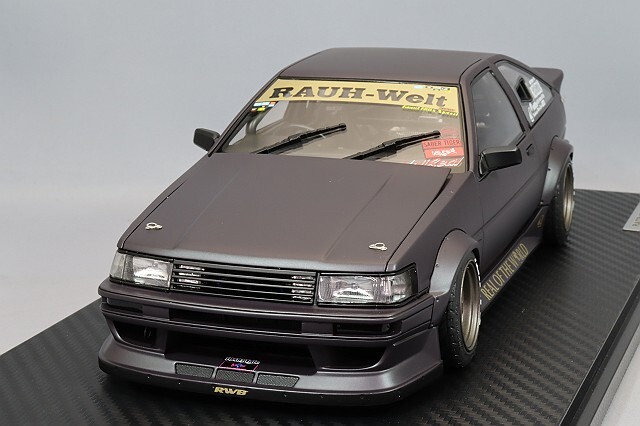 イグニッションモデル 1/18 RWB AE86 マットブラック/TE37タイプ15 