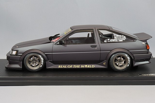 イグニッションモデル 1/18 RWB AE86 マットブラック/TE37タイプ15 