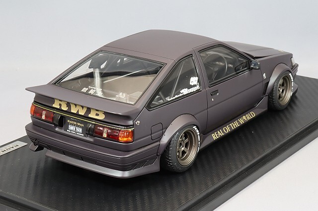 イグニッションモデル 1/18 RWB AE86 マットブラック/TE37タイプ15 