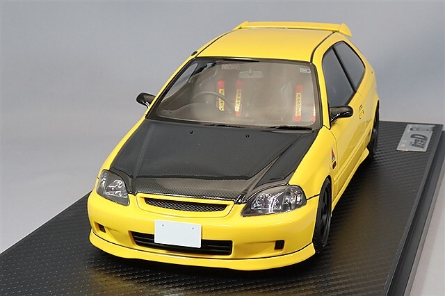 イグニッションモデル 1/18 ホンダ シビック (EK9) タイプR イエロー
