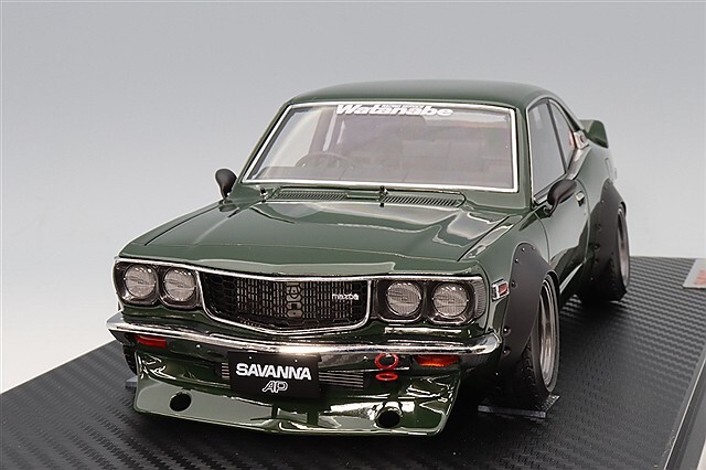 イグニッションモデル マツダ サバンナ (S124A) セミ ワークス グリーン イグニッションモデル 1/18 マツダ サバンナ (S124A) セミワークス