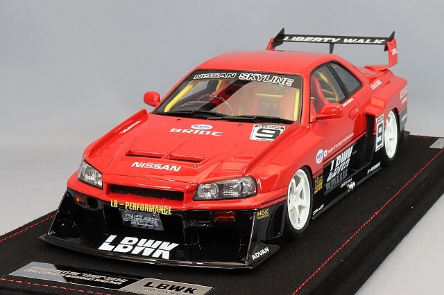イノモデル 日産 スカイライン LBWK ER34 スーパーシルエット Amazon | イノモデル 1/64 リバティーウォーク ER34 日産
