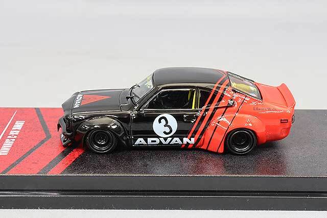 イノモデル1/64 マツダRX3サバンナ LBWK アドバン 2台セット INNO Models イノモデル 1/64 マツダ RX3 サバンナ LB-WORKS