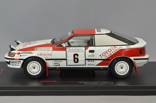再値下げ トヨタ セリカ GT-FOUR ミニカー 90' アクロポリスラリー イクソ 1/24 トヨタ セリカ GT-FOUR 1990 アクロポリス ラリー