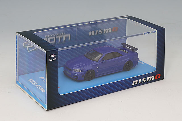 京商 1/64 ニスモ R34 GT-R Z-tune ベイサイドブルー LED搭載 MOTN