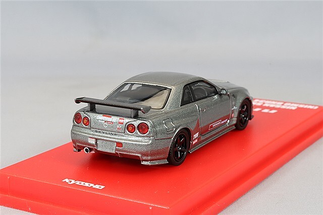 京商 1/64 日産 スカイライン R34 GT-R ニスモ CRS Ver. グレー LED
