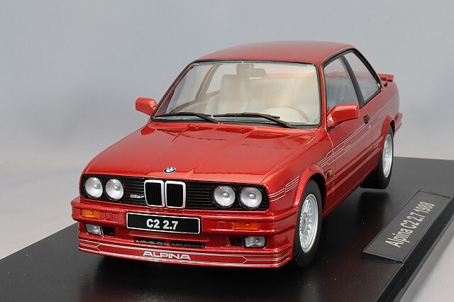 KKスケール 1/18 BMW アルピナ C2 2.7 E30 1988 レッドメタリック