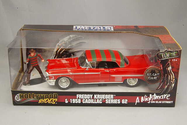 キャデラック 1958フレディ・クルーガーフイギュア付（エルム街の悪夢） JADA 1/24 キャデラック 1958 フレディクルーガー フィギュア付