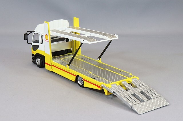 1/64 トランスポーター 三菱 FUSO キャリアカー Track トレーラー GCD 1:64 Mitsubishi Fuso Double Decker Car Transporter