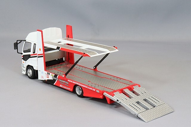 中古 おもちゃ・玩具 三菱 Fuso トラック - ダブルデッカートレーラー 1/64スケール 2024年製 KS032315 Wei Chuan トレーラーデコレーション ホワイト×レッド 【728】 Amazon | ゲインコーププロダクツ 1/64 三菱 Fuso トラック