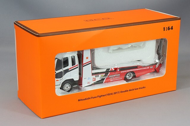 GCD 1/64 三菱 FUSO トラック ダブルデッカートレーラー 