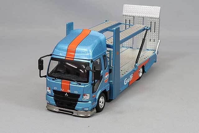 GCD 1/64 三菱ふそう ファイター トランスポーター ダブルデッキ ガルフ Amazon | GCD 1/64 313 三菱ふそう ファイター トランスポーター