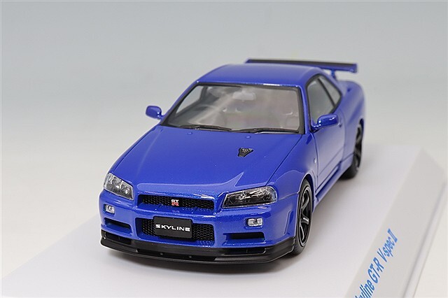 京商 1/43 日産 スカイライン R34 GT-R V-specII ベイサイドブルー
