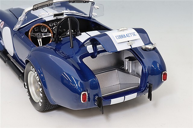 【値下げ】コブラ ミニカー 青と白のストライプ 京商 1/18 シェルビー コブラ 427S/C ブルー/ホワイトストライプ