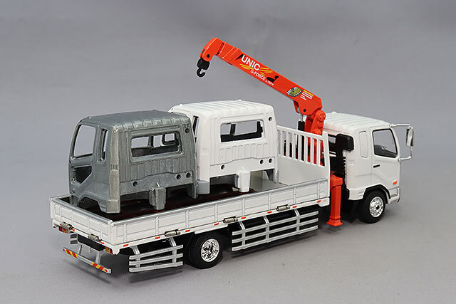 ■【GCD】1/64FUSO FIGHTER1024トラック白UNICクレーン付 □【GCD】1/64FUSO FIGHTER1024トラック白UNICクレーン付 GCD 1/64