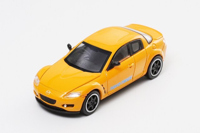 ダイキャストチーム 1/64 マツダ RX-8 右ハンドル イエロー