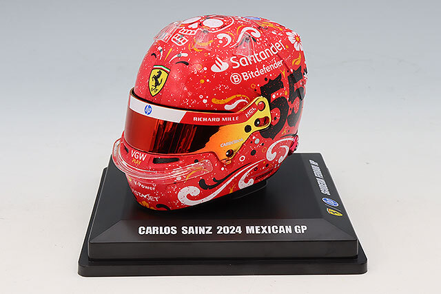 ルックスマート 1/5 ヘルメット カルロスサインツJr. 2024 F1 メキシコ