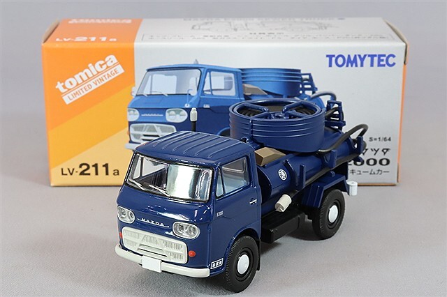 トミカリミテッドヴィンテージ 1/64 マツダ E2000 バキュームカー (紺)