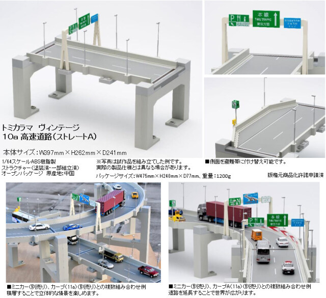 トミカラマヴィンテージ10a 1/64 高速道路 ストレートA