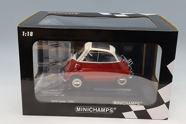 ミニチャンプス 1/18 BMW イセッタ 1955 ホワイト/レッド