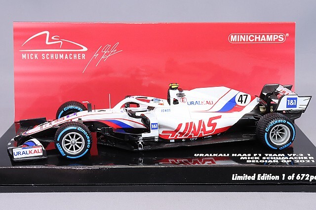 ミニチャンプス 1/43 ウラルカリ ハース F1 チーム VF-21 2021 F1