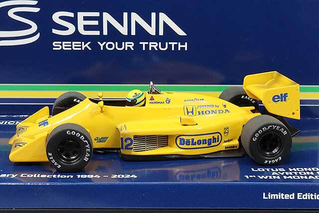 ミニチャンプス 1/43 ロータス ホンダ 99T A.セナ #12 モナコGP 1987