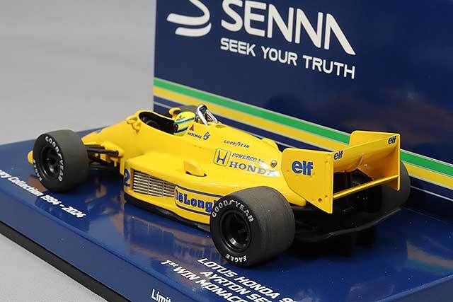 ミニチャンプス 1/43 ロータス ホンダ 99T A.セナ #12 モナコGP 1987