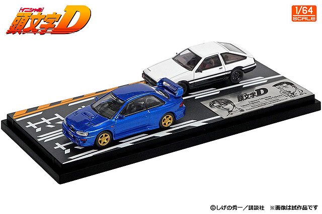 2枚 飾り イニシャルD 頭文字D インプレッサ GC8 22B ナンバー