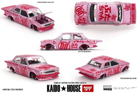 KAIDO HOUSE x TSM ミニGT 1/64 ダットサン 510 プロストリート ぶた