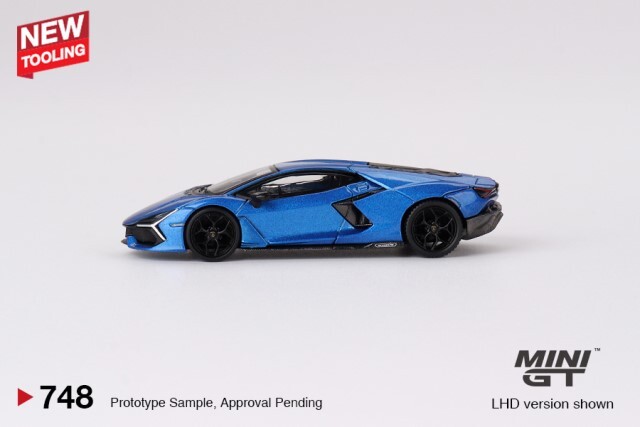 TSM ミニGT 1/64 ランボルギーニ レヴエルト ブルーエレオス 左ハンドル