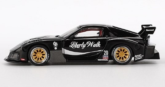 MINI GT ミニGT　LBWK　マツダ RX-7　リバティウォーク ブラック Mini GT 1:64 MAZDA RX-7 LB-Super Silhouette Liberty Walk