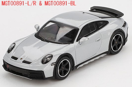 TSM ミニGT 1/64 ポルシェ 911 ダカール アイスグレーメタリック 左