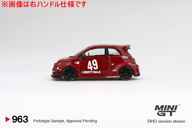 MINI GT1/64アバルト 595レッド左ハンドルMGT00963-L TSM ミニGT 1/64 アバルト 595 LB-WORKS x Abas Works レッド