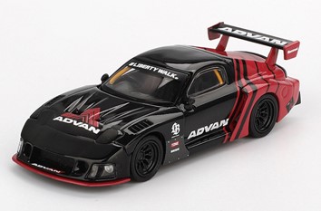 TSM ミニGT 1/64 マツダ RX-7 LB-スーパーシルエット ADVAN (左