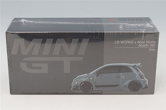 TSM ミニGT 1/64 アバルト 595 LB-WORKS x Abas Works グレー (右ハンドル)