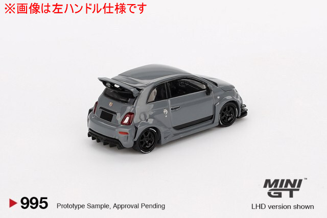 TSM ミニGT 1/64 アバルト 595 LB-WORKS x Abas Works グレー (右ハンドル)