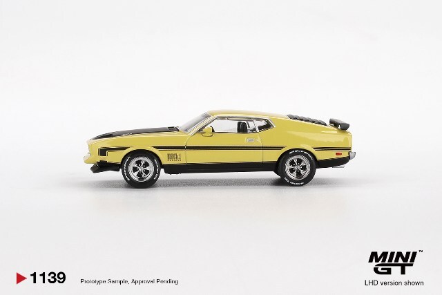 TSM ミニGT 1/64 フォード マスタング マッハ1 1971 グラバーイエロー