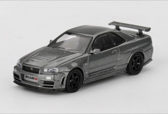 TSM ミニGT 1/64 日産 スカイライン GT-R ダークメタルグレー ニスモ