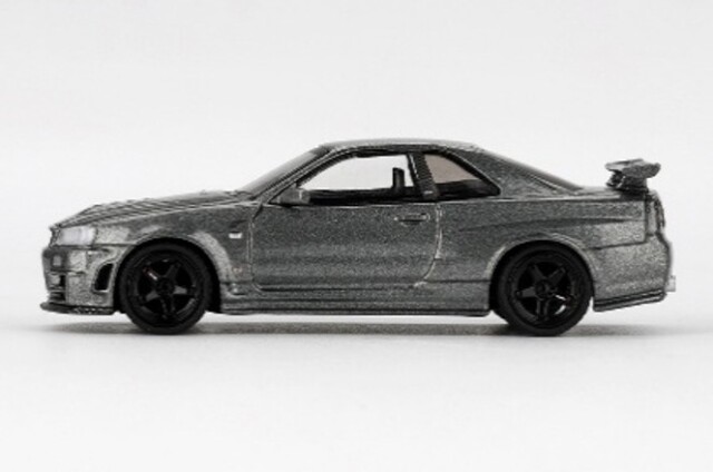 TSM ミニGT 1/64 日産 スカイライン GT-R ダークメタルグレー ニスモ