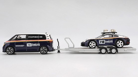 TSM ミニGT 1/64 ポルシェ 911 ダカール #718 & フォルクスワーゲン ID