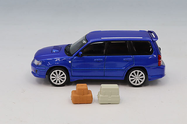 MODEL MODEL 1/64 スバル フォレスター SG9 Sti ブルー