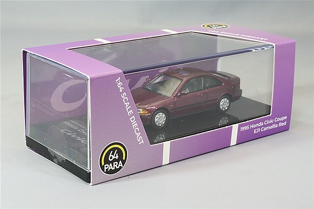 PARA64 1/64 ホンダ シビック クーペ EJ1 1995 カメリアレッド 右ハンドル