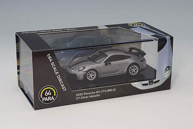 PARA64 1/64 ポルシェ 911 GT3 (992.2) GT 2025 シルバーメタリック 右