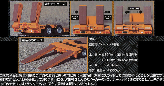 プラッツ/ケンクラフト 1/50 16輪 中低床重量物運搬用トレーラー 自動