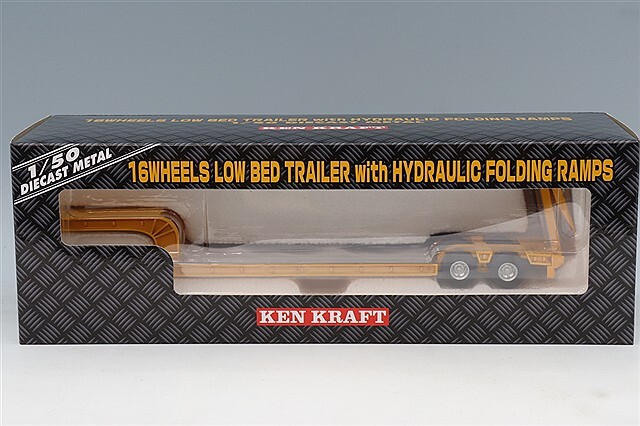 プラッツ/ケンクラフト 1/50 16輪 中低床重量物運搬用トレーラー 自動